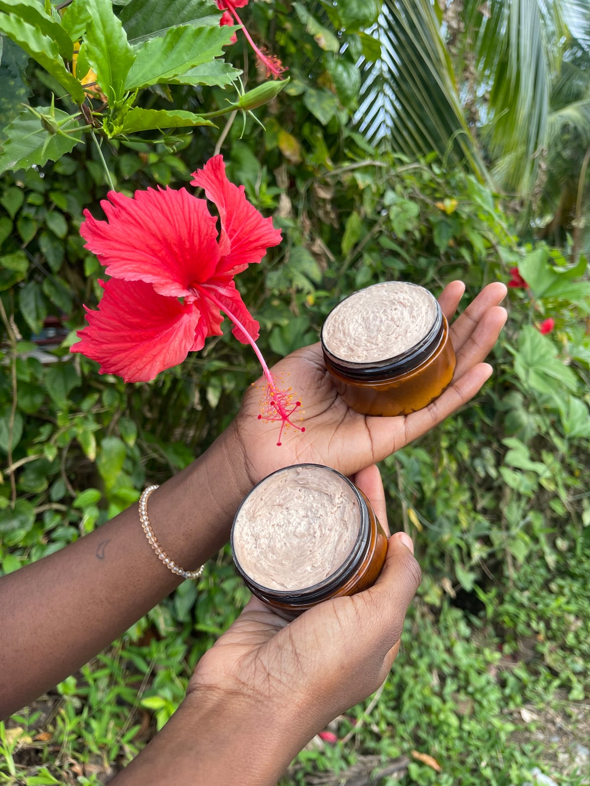 Chocolate Body Butter in hand