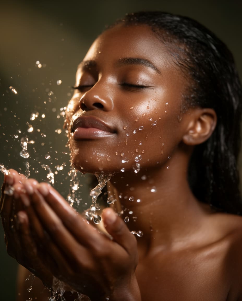 Water on skin